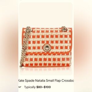 Pink Kate spade straw purse